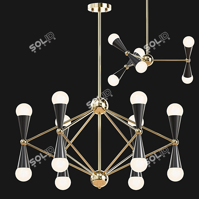 Elegant Adaman Chandelier 3D model image 2