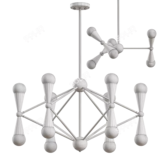 Elegant Adaman Chandelier 3D model image 3