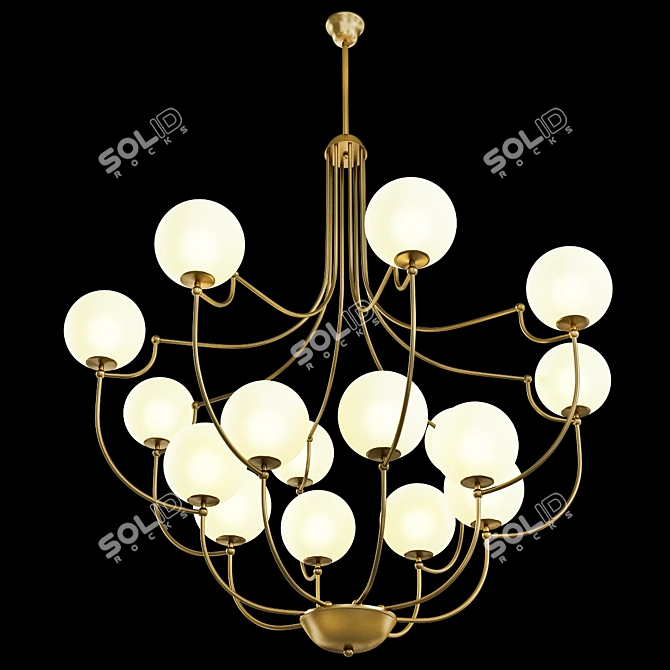 Gilded Majesty: BIG GOLD LUSTRE 3D model image 3