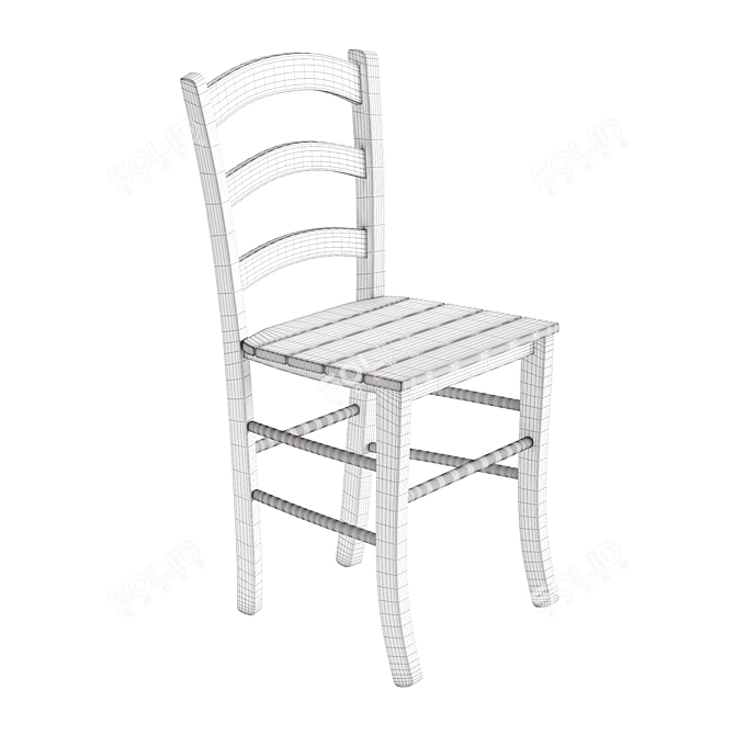 Provincial Plank Chair by Perrine 3D model image 2