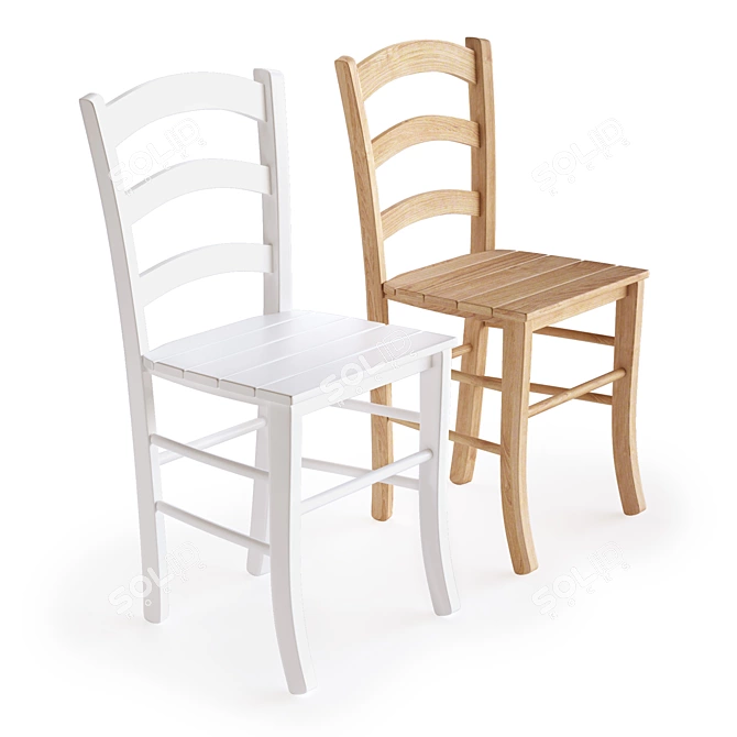 Provincial Plank Chair by Perrine 3D model image 3