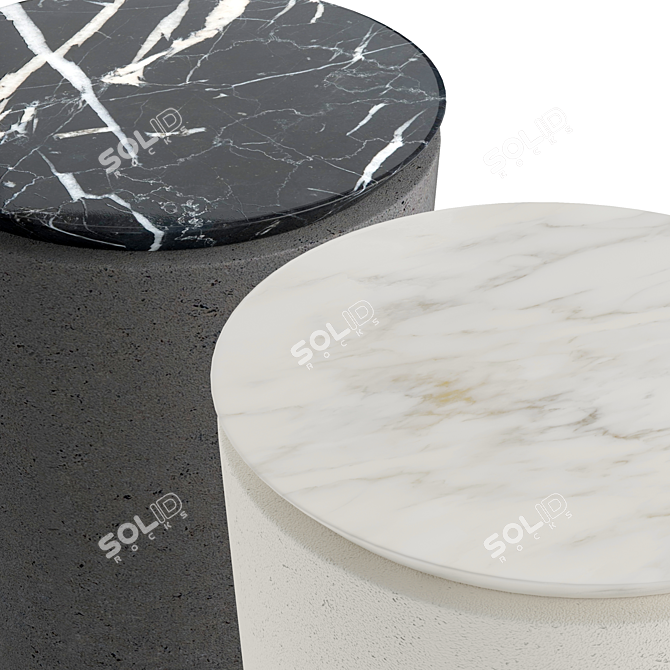 Modern Plinth Marble Tables 3D model image 3