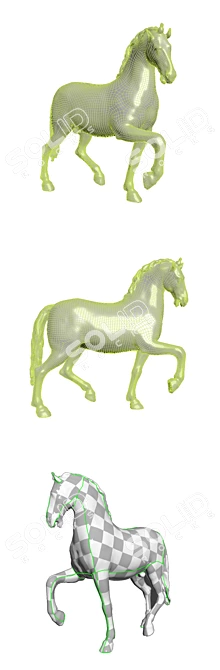 Majestic Equestrian Sculpture 3D model image 3