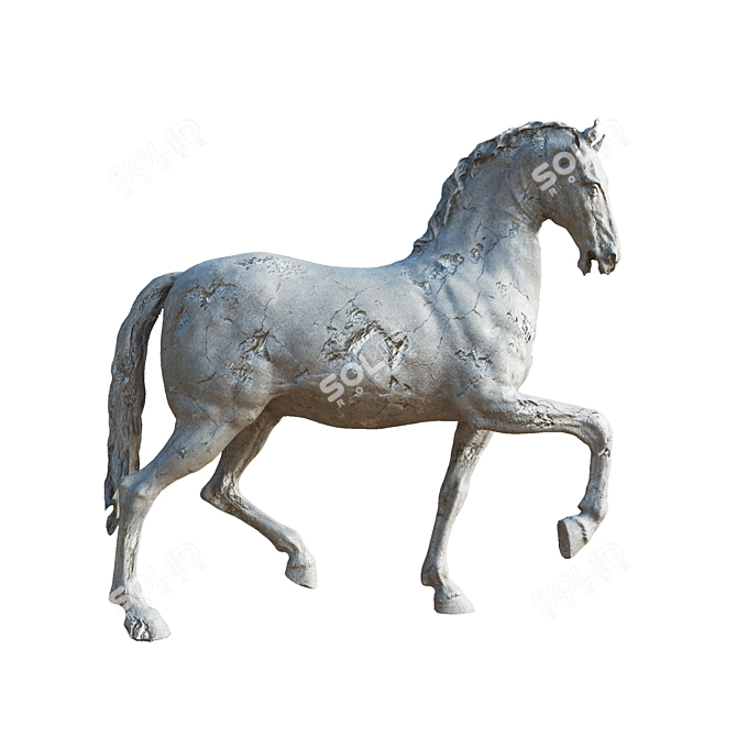 Majestic Equestrian Sculpture 3D model image 4