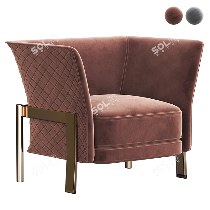 Elegant COSMO Armchair: OPERA CONTEMPORARY 3D model image 1