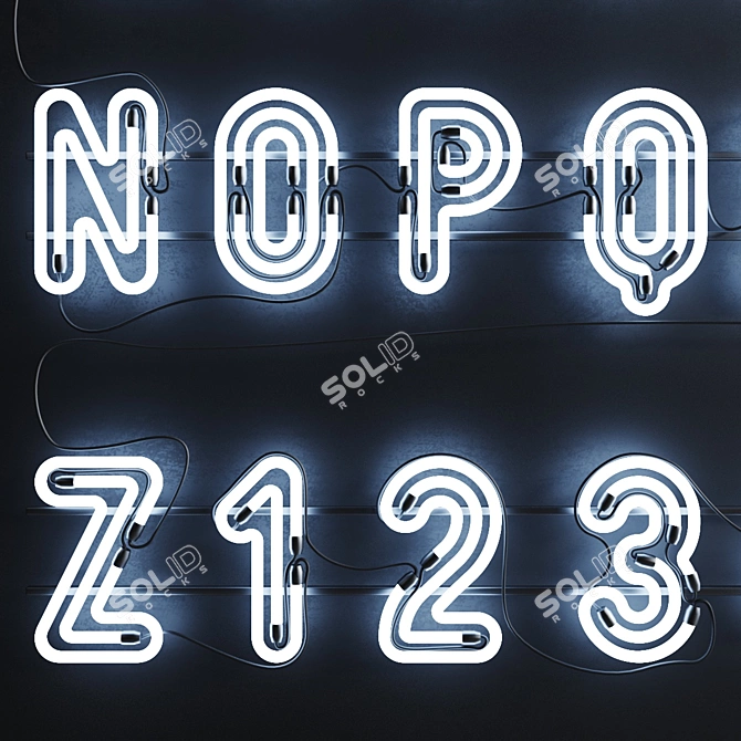 Glowing Alphabet Set 3D model image 4