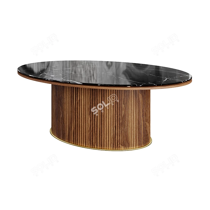 Elegant Coco Dining Table 3D model image 1