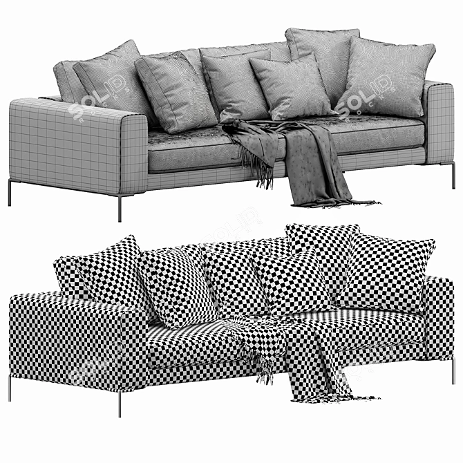 Contemporary Ditre Union Sleeper Sofa 3D model image 4