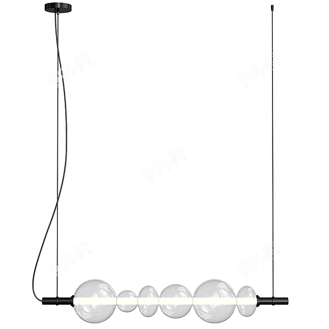 Elegant Bubbles Pendant Light 3D model image 2