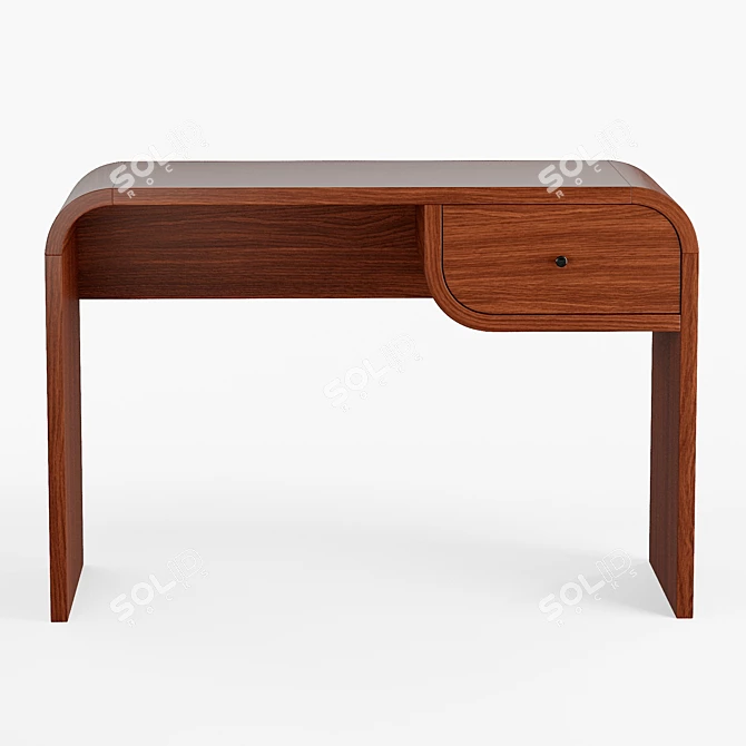 Creative Haven: Aria Wood Desk 3D model image 2