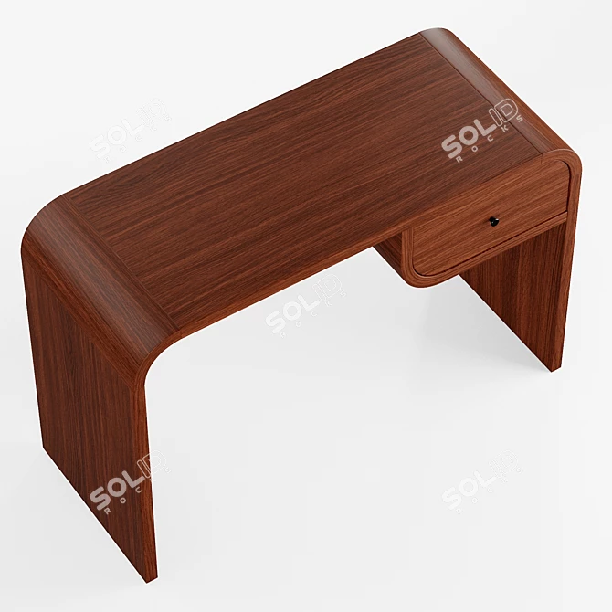 Creative Haven: Aria Wood Desk 3D model image 4