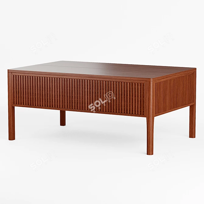 Mid-Century Lift-Top Coffee Table 3D model image 1