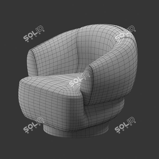 Merrick Leather Swivel Chair - Elegant and Versatile Seating 3D model image 5