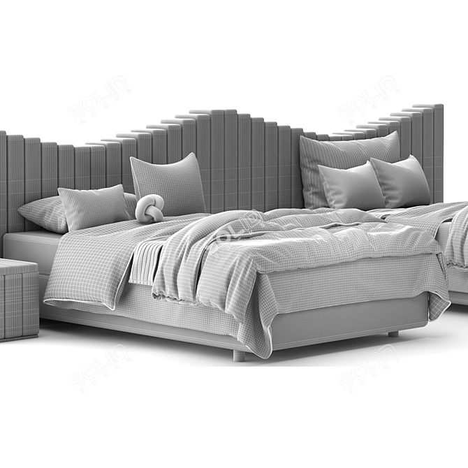 5-Piece Attached Bed Cat Set - 28 3D model image 6