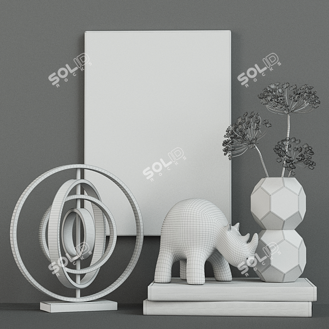 Shimmering Room Decor Set 3D model image 5