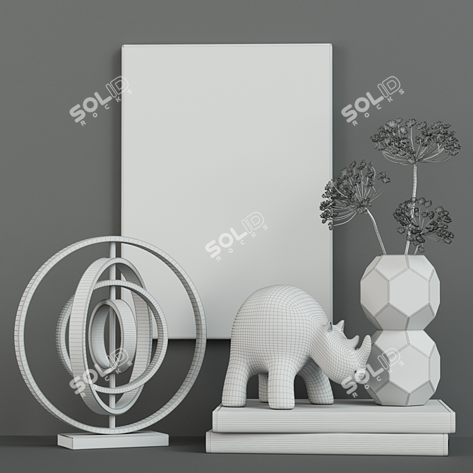 Shimmering Room Decor Set 3D model image 6