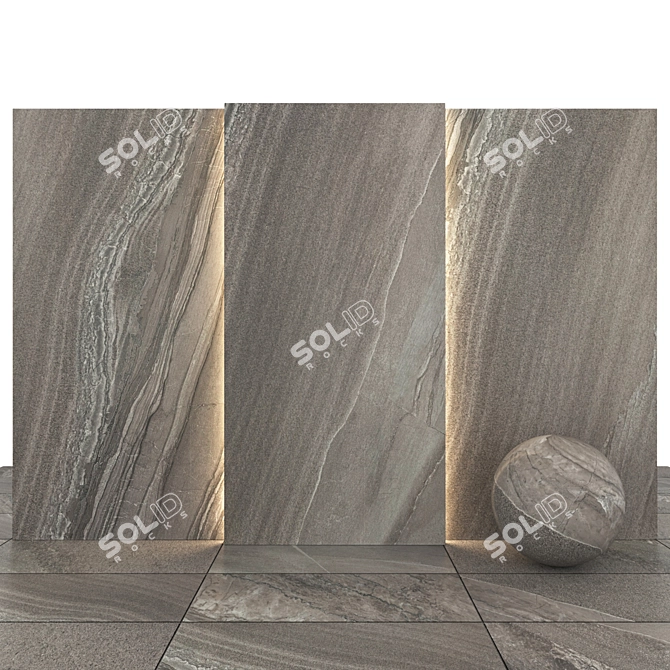 Arkon Gray Stone: Textured Slabs & Tiles 3D model image 1