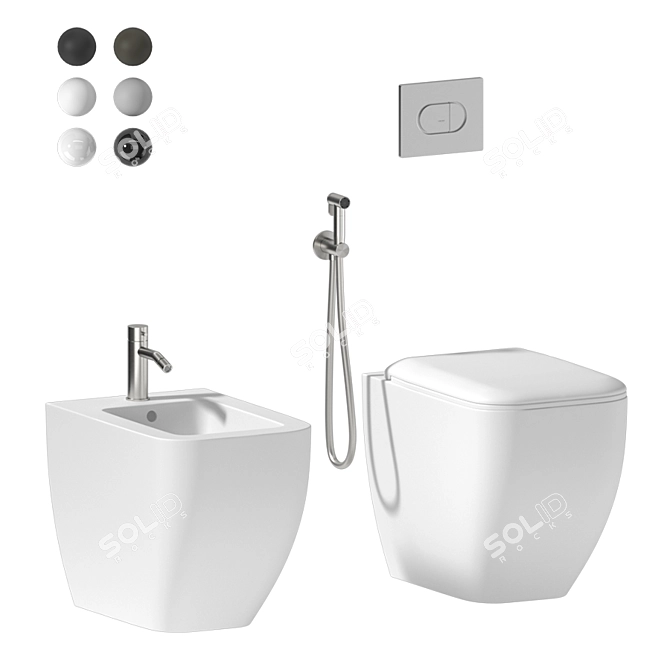 Cielo Shui Comfort Back-to-wall WC/Bidet 3D model image 1