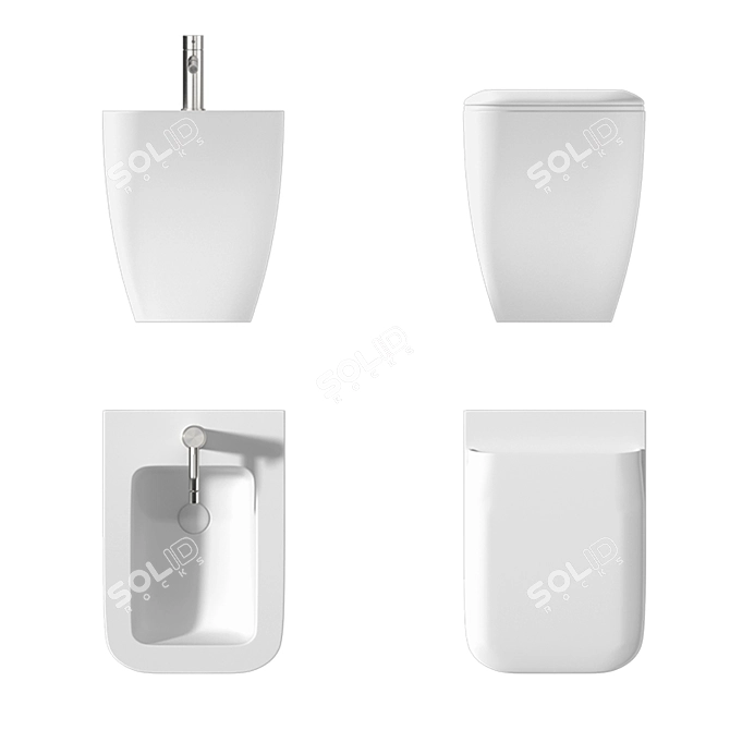 Cielo Shui Comfort Back-to-wall WC/Bidet 3D model image 3