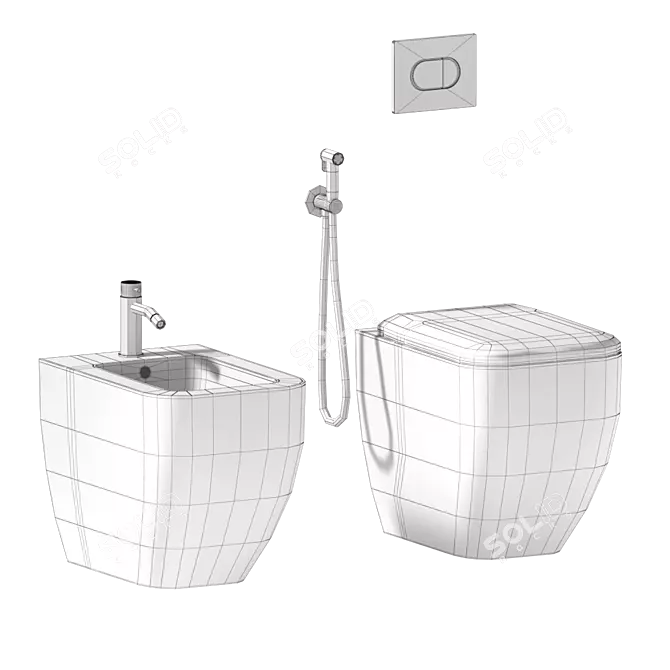 Cielo Shui Comfort Back-to-wall WC/Bidet 3D model image 5