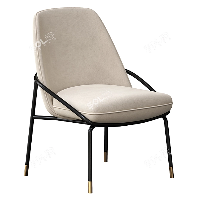 Contemporary Jackie Chair by Berto Salotti 3D model image 1
