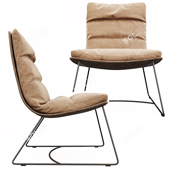 ARVA LOUNGE Sled Chair | Modern Design 3D model image 3