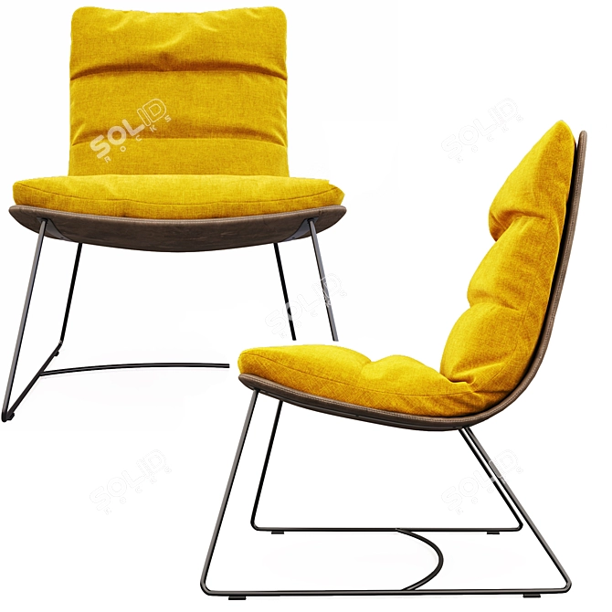 ARVA LOUNGE Sled Chair | Modern Design 3D model image 4