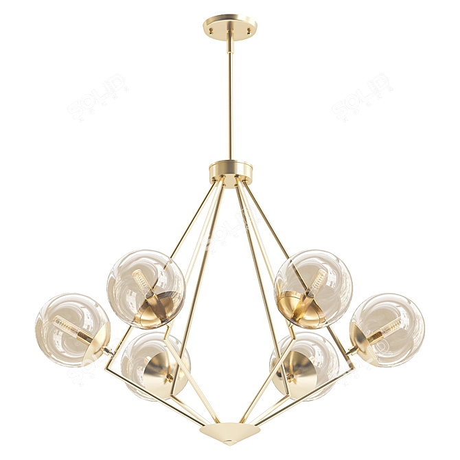 Elegant 6-Light Chandelier 3D model image 1