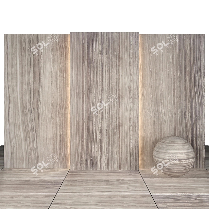 Eramosa Clay Vein Stone: Textured Slabs & Tiles 3D model image 1