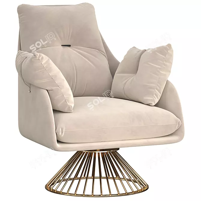 Modern Furniture Style Armchair 3D model image 1