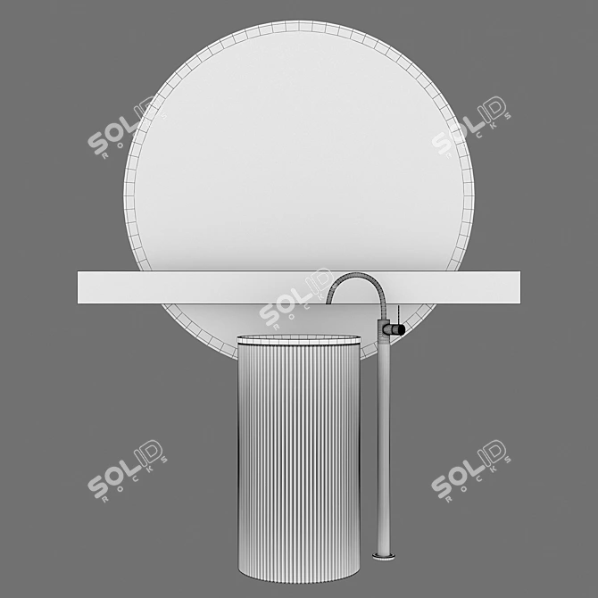 Elegant Bathroom Vanity Set 3D model image 4