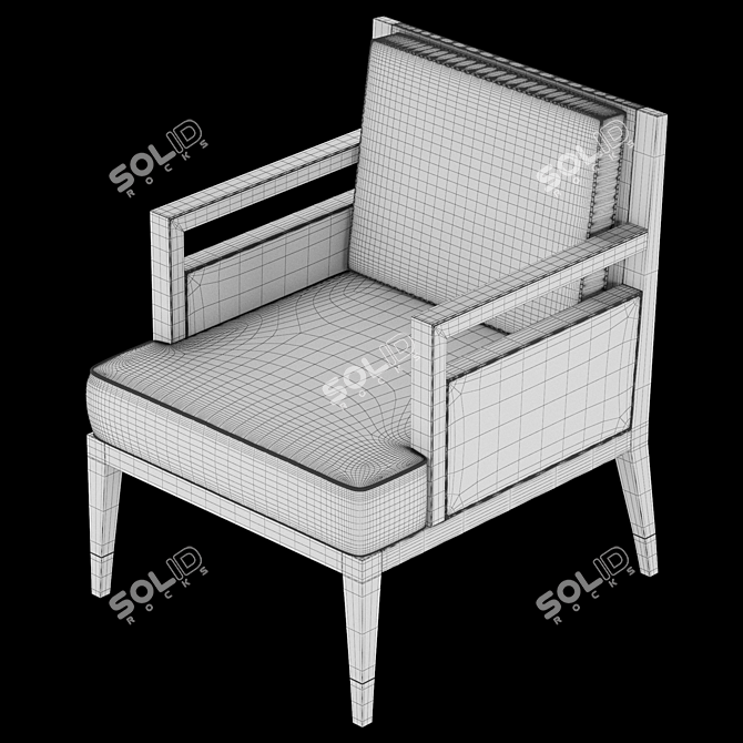 Modern Montreal Armchair 3D model image 6