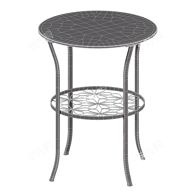 Elegant KLINGSBO Glass Side Table 3D model image 4