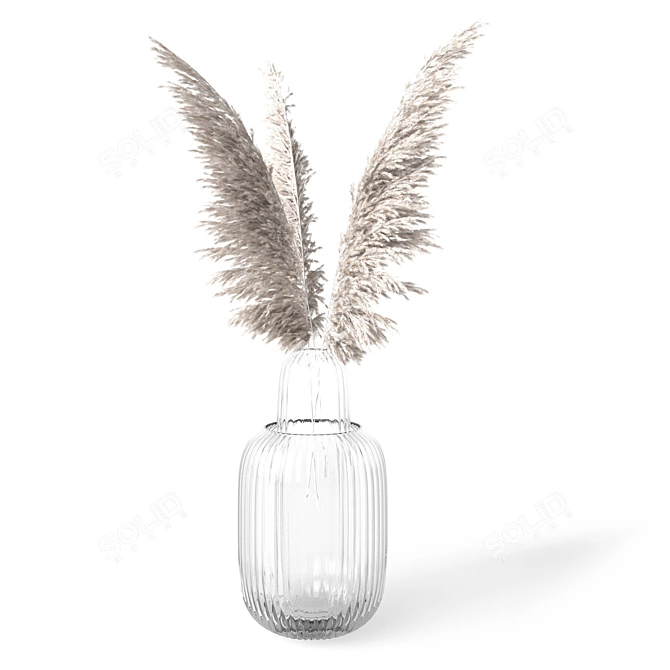 Versatile Bolia Una Glass Vase 3D model image 2