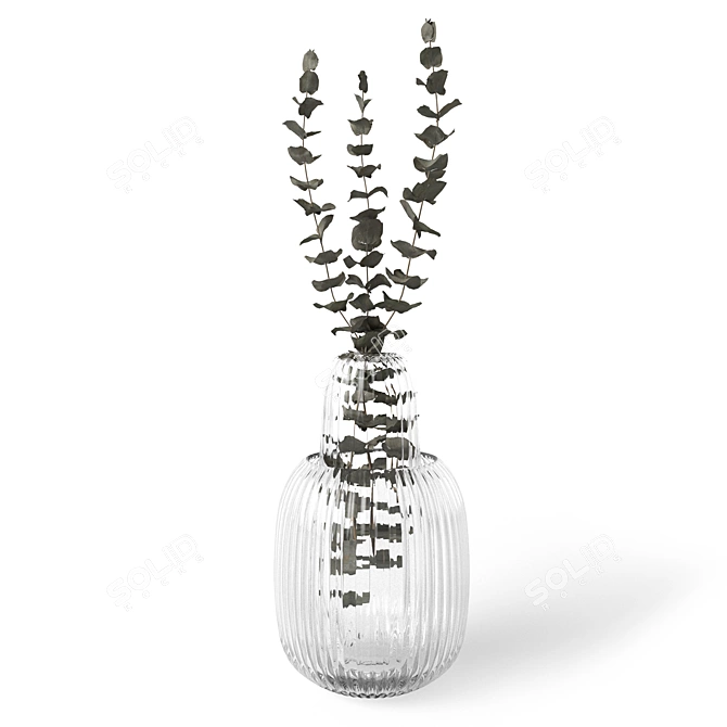 Versatile Bolia Una Glass Vase 3D model image 3