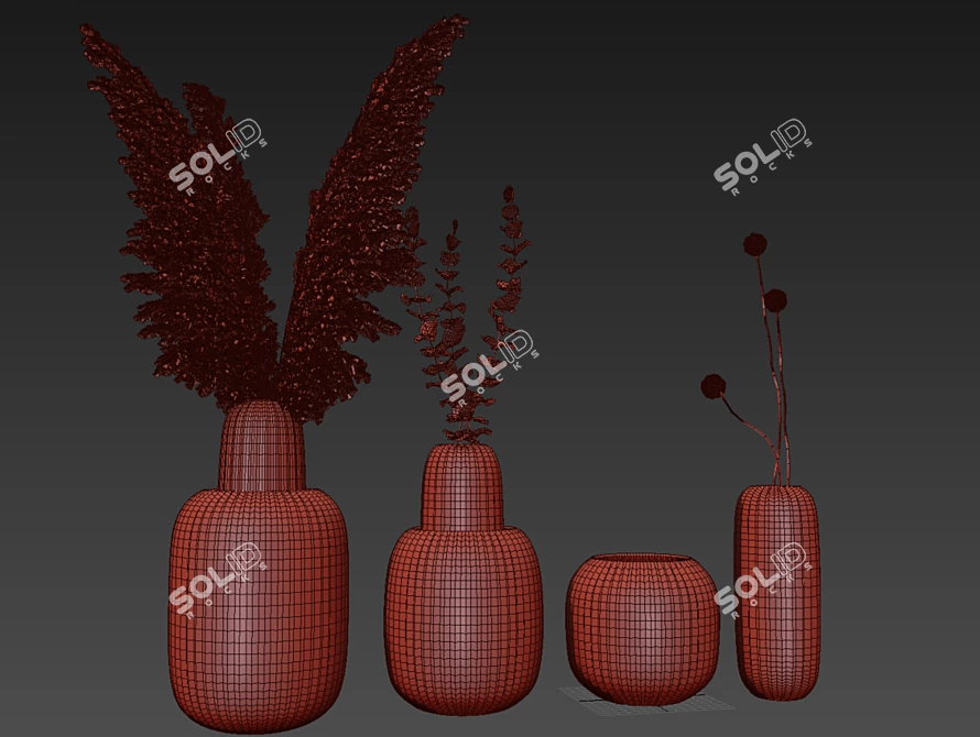 Versatile Bolia Una Glass Vase 3D model image 5