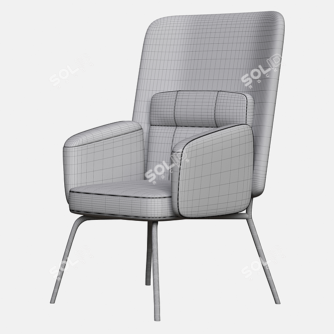 Cozy and Chic BINGSTA Armchair 3D model image 4