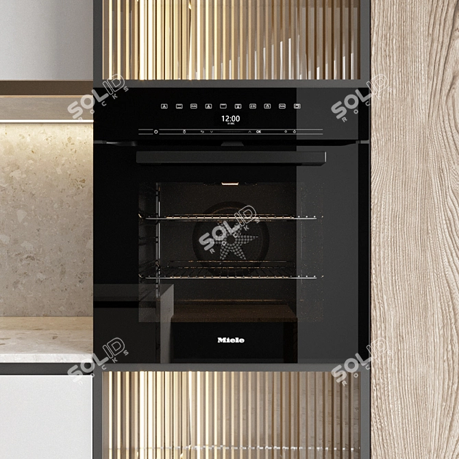 Elegant Kitchen Range: Faber Cylindra Isola Gloss+ and Blanco Mixer 3D model image 4