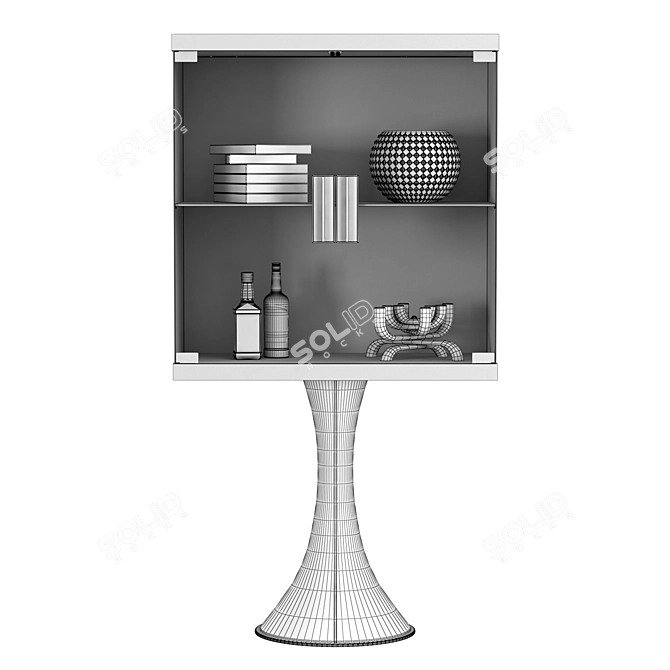 Elegant Velvet Whiskey Display 3D model image 5