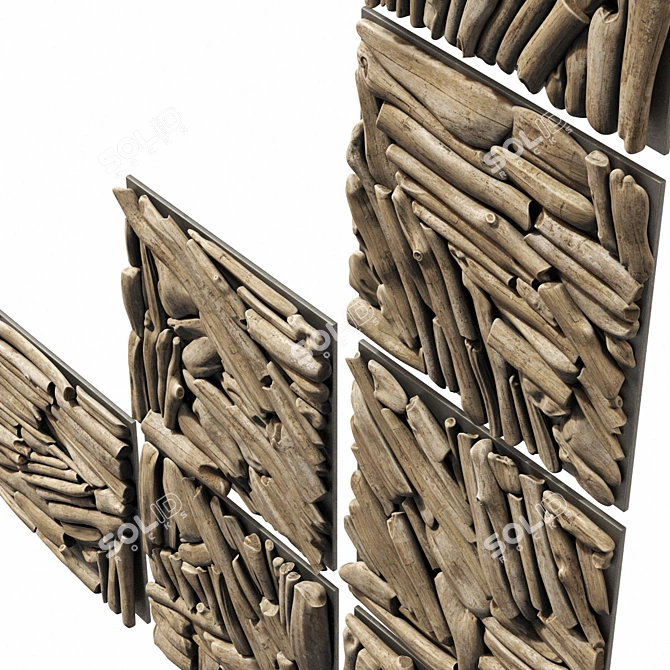 Smoothed Panel Branch Debris - Large 3D model image 3