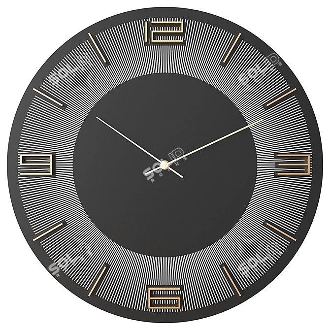 Elegant Time: KARE Leonardo Wall Clock 3D model image 1