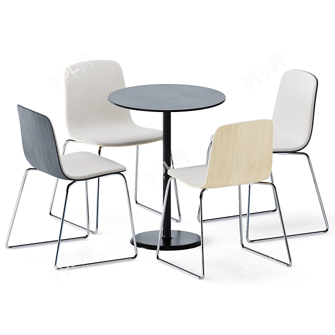Elegant Alfiere Table Set: Colos & Arper 3D model image 2