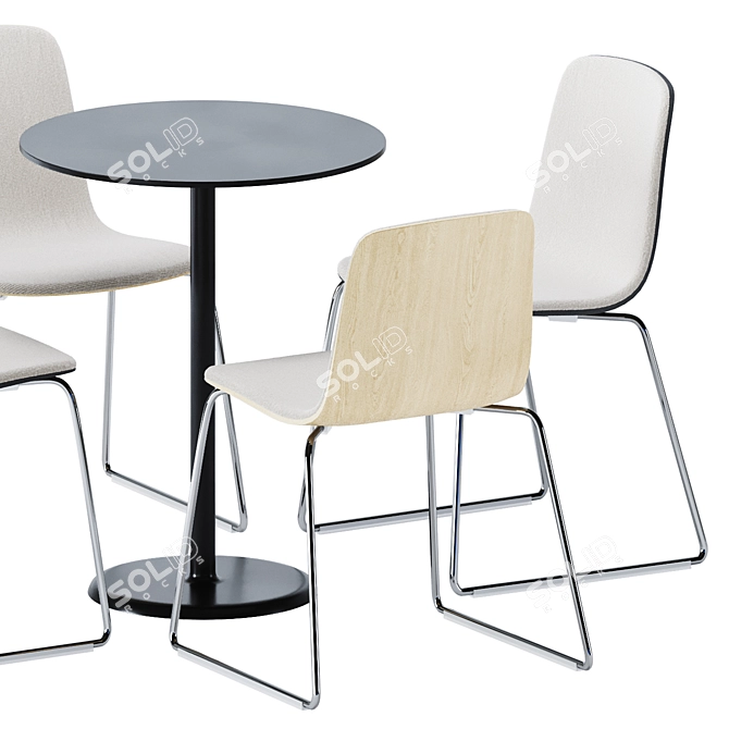 Elegant Alfiere Table Set: Colos & Arper 3D model image 5