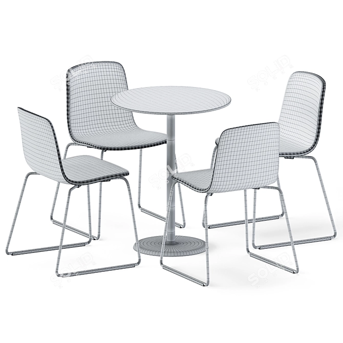 Elegant Alfiere Table Set: Colos & Arper 3D model image 6