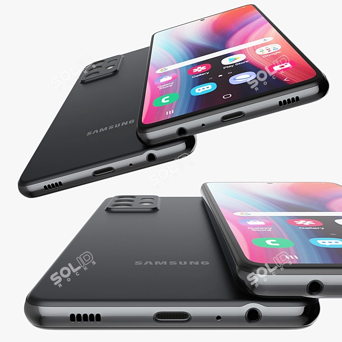High-Performance Samsung Galaxy A72 3D model image 2