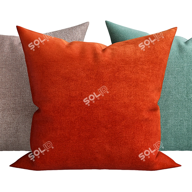 Luxury Decorative Pillows Set 3D model image 2