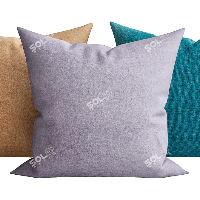 Luxury Decorative Pillows Set 3D model image 3
