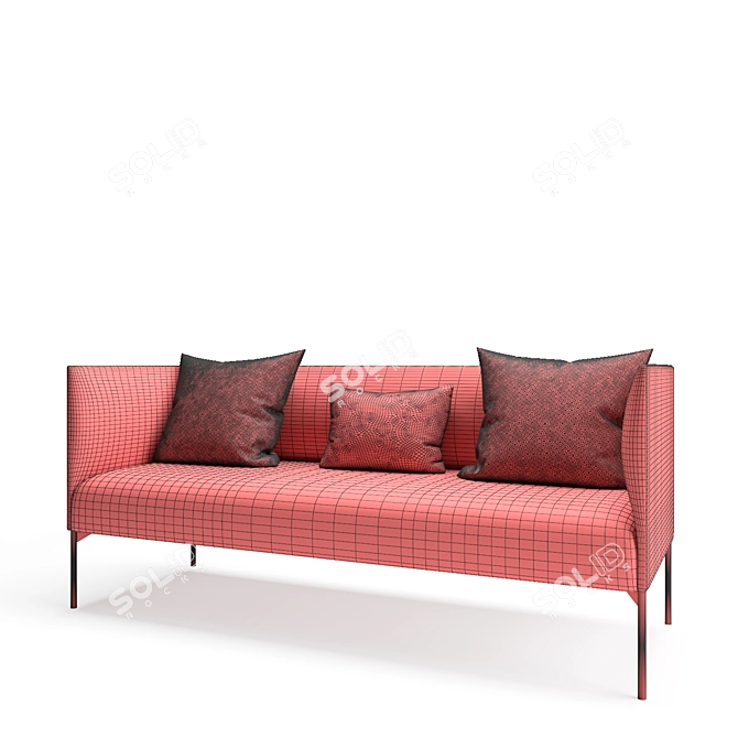 Contemporary Talk 3-Seater Sofa 3D model image 2