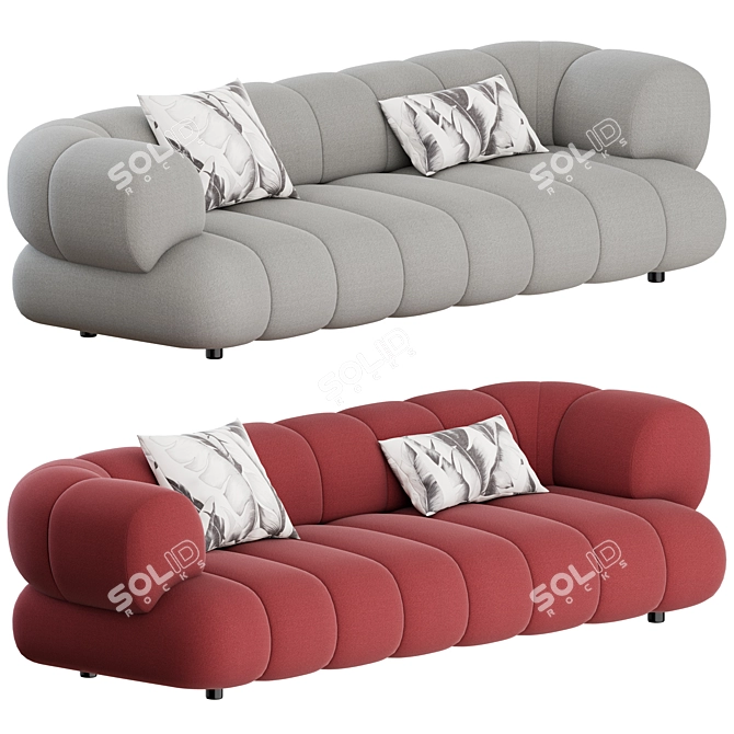 Luxurious Intermede 3-Seater Sofa by Roche Bobois 3D model image 1