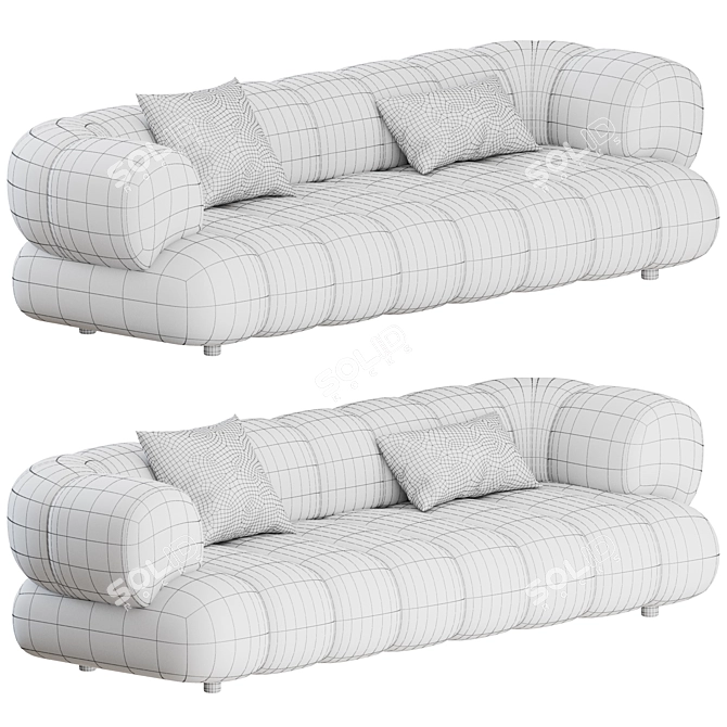 Luxurious Intermede 3-Seater Sofa by Roche Bobois 3D model image 3
